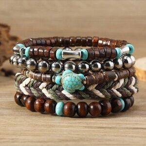 ✨NEW Bohemian Beaded Layered Bracelet Set